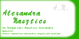 alexandra masztics business card